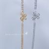 Tobillera popular europea y americana personalizada creativa de mariposa Joyería de playa femenina ins simple doble fila Accesorios para el pie incrustados con diamantes en stock por lote
