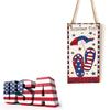 Novo Dia da Independência Americana de Madeira Retangular Artesanato de Madeira Listado Decoração para Casa Pingente Artesanato