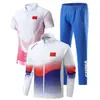 Traje deportivo para padres e hijos, para hombre y mujer, primavera y otoño 2024, nuevo cárdigan estampado de moda, estilo nacional, talla grande, conjunto casual de tres piezas