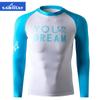 Roupas de Proteção Solar Transfronteiriças Personalizadas Masculinas e Femininas de Secagem Rápida com Manga Longa Roupa de Banho com Proteção Solar Mergulho Surfe Praia Casal Adulto Mergulho