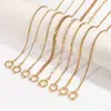 Moda Europea y Americana Nicho Cadena Sencilla Hueso de Serpiente Joyería DIY Acero Inoxidable Oro de 18K Hebilla de Tirachinas Engrapadora Cadena para Clavícula