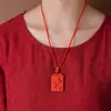Colgante de Cinabrio Crudo para Riqueza Instantánea, Arena Dorada Púrpura de Alto Contenido, Collar Unisex para el Año de Nacimiento, Joyería de Regalo al por Mayor