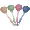 Cuchara Sopera Paja de Trigo Cuchara de Mango Largo Cuchara para Hogar para Gachas Arroz Cuchara para Gachas Plástico Engrosado Cocina Cuchara Sopera Grande