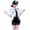 Policía sexy caliente OL estilo hermana real lencería juego de roles azafata falda de cuero ajustada a la cadera al por mayor