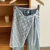Design Estilo Coreano Renda Bordada Cinto de Renda Lenço de Seda Camada com Saia de Gaze de Comprimento Médio Acessórios para Cortina de Traseira
