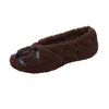 Sapatos felpudos estilo Chanel para mulheres Outono/Inverno 2026 Uso externo Com pelúcia extra Sola plana Mocassins Celebridade da internet Slip-on Pelúcia quente