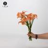 Ventas Directas de Fábrica Ramo Mini de Lirio de Agua Calla Tacto PU Lirio de Agua Calla Accesorios para Arreglos Florales para el Hogar Decoración Ramo de Boda