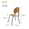 Mesa de comedor de losa de roca estilo crema para apartamento pequeño mesa y sillas de comedor acrílicas suspendidas mesa de comedor de isla ovalada semicircular