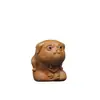 Talla en Madera de Ciprés Perro Tsundere Pieza de Mano Talla en Madera Perro del Zodiaco Doce Juguete Perro Cachorro Adorno Colgante