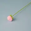Flor Artificial Individual Finalizada, Flor Eterna, Buquê de Crochê em Fio, Rosa Bolha Tecida à Mão para o Dia dos Namorados, Flor Artificial