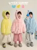 Abrigo de Invierno Cálido para Niños Wulibu 2026 Nuevo Estilo Felpa Gruesa con Forro de Polar, con Capucha, Dibujos Animados de Peluche