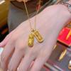 Collar Pixiu Estilo Mismo de Wei Xue para Mujer Diseño Ins Nuevo Estilo Chino Lujo Ligero Sentido Avanzado Colgante de Diamante