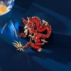 Novo estilo chinês high-end casaco terno acessórios pino nicho criativo zodíaco dragão unissex broche em forma de dragão