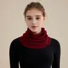 [Procesamiento Personalizado] Bufanda de Seda de Morera en Capas con Algodón para Mujer, Bufanda Cálida de Seda de Morera Tejida de Doble Capa para Mujer al por Mayor