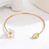 TEMU Venta Caliente Conjunto de Pulsera Anillo Collar Flor Esmaltada para Mujer Francés Lujo Ligero Gama Alta Gargantilla Joyería