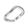 Nuevo Anillo de Curva Ondulada de Diseño de Nicho Simple Ins Diseñador de Nicho Irregular Anillo de Alta Calidad
