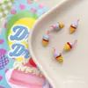 [Chá da Tarde] Bolo de Morango Sorvete Liga Colorida Coleção DIY Pingente Artesanal Acessórios de Contas