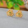 Pendientes de plata de ley Yilu S925 con jaspe hetiano chapado en oro, estilo retro, ligeros, de lujo, con peonías y ruyi, con huecos y flores.