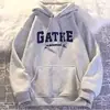 Moletom Casual Americano Pesado com Capuz Rígido Masculino Outono e Inverno Veludo Engrossado Solto Casal Tendência Jaqueta Esportiva