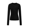 Top Básico Elástico Ajustado de Lana Tencel Camiseta de Manga Larga para Mujer Nuevo Otoño e Invierno 2024