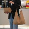 Diseño de Patrón Tejido Bolso de Hombro de Nicho Gran Capacidad Bolso de Mano Simple para Viajes Diarios Bolso Tote Relajado Casual para el Brazo