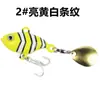 Señuelo Vibratorio Impreso en 3D Pequeño Remolino Spinner Metálico de Largo Alcance Señuelo Vibratorio para Pesca de Agua Dulce para Lubina