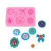 Molde de silicona para fondant, pudín, gelatina, decoración de tartas de chocolate con forma de flor y lazo de joya