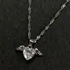 Dulce Estilo Cool ~ Alas de Ángel Alas Circonita Cadena Clavícula Corazón Empalmado Cadena Collar Colgante Chica Cool
