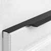 Sello de borde de pulgar manija invisible manija de puerta de armario ropero alargada simple sin perforaciones negra ranurada-Libre Empotrada