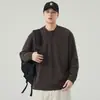 Camiseta de manga larga estilo Henley de un solo botón estilo americano de Anyang, nueva colección otoño 2026, estilo old-money, lujo ligero, capa base casual