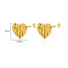 Pendientes con Colgante de Lazo con Forma de Corazón de Oro de 18k Estilo Coreano Ins Transfronterizos para Mujer Moda Versátil Joyería de Acero de Titanio Venta al por Mayor