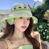 Sombrero de paja tejido con recortes y bloques de color francés para mujer, ideal para vacaciones en la playa, con protección solar y ala ancha, ideal para pescador.