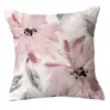 Funda de Almohada Flor de Pintura a Tinta Artística Nuevo Estilo Transfronteriza Regalo Decorativo Cojín para Sofá de Casa Jardín Hecho a Medida