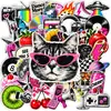 50 Peças Adesivos de Grafite Disco Retro Americano Estilo Nostálgico Anos 90 Y2K Adesivos à Prova d'Água para Decoração de Scrapbooking