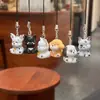 Pingente de Pelúcia de Cachorrinho Fofo Desenho Animado Doce Versátil Chaveiro de Bolsa Alça de Celular Casal Melhor Amigo Enfeite para Pendurar Presente