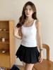 Camisola para Mujer Cinturón Almohadilla para el Pecho de Una Pieza Copa Fija Uso Exterior Uso Interior Espalda Hermosa Ajuste Ceñido Adelgazante Top Básico Liquidación