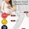 Almohada de Espuma Viscoelástica de Rebote Lento para Embarazo, Almohada para Dormir de Lado, Almohada para Dormir de Lado con Soporte Lumbar, Almohada de Soporte para el Vientre, Ayuda para Dormir en el Embarazo, Almohada para Abrazar las Piernas