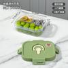 Lancheira com Compartimento para Frutas, Lancheira Redutora de Gordura para Salada, Caixa de Piquenique Portátil para Comida ao Ar Livre, Lancheira para Micro-ondas