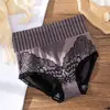 Bragas cómodas de estilo real para mujer de cintura alta, bragas de algodón con encaje elástico sin costuras en las piernas, disponibles al por mayor