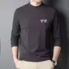 Abrigo de Terciopelo Otoñal de Manga Larga para Hombre con Cuello Medio, Camiseta Térmica de Temperatura Constante para Hombre, Terciopelo de Doble Cara para Otoño e Invierno