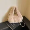 Colección de otoño 2026 transfronteriza: bolso de hombro/bolso cruzado de felpa nuevo, de gran capacidad, de alta gama y elegante para mujer, perfecto para el trabajo y los desplazamientos