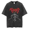 2025 Nuevo Modelo Comercio Exterior Lavado Berserk Algodón Unisex Retro Anime Japonés Talla Oversize