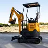 Exportar Pequena Escavadeira Italiana, Máquina de Escavação e Cavar Pequena com Gancho para Valas e Escavações em Pomares e Terras Agrícolas, Escavadeira de Esteira Multifuncional
