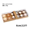 Bestseller transfronteiriço 6cm Bolas de Natal Conjunto de caixa de presente de 12 peças mix and match multicolorido macaron Enfeites de Árvore de Natal Bolas de Natal
