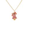 Collar con diseño creativo de alce, muñeco de nieve y campana, con dibujos animados de Europa y América, ideal como regalo para mujer.