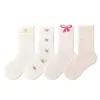 Calcetines para Niñas Verano Estilo Delgado Niños Clase A Algodón Sin Costuras Calcetines para Estudiantes de Media Pantorrilla Calcetines de Malla Verano de Media Pantorrilla Calcetines para Niños 815