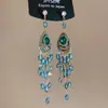 Pendientes de borla con forma de lágrima incrustados con diamantes de estilo étnico, lujo ligero, moda de alta gama, diseño de gancho vintage, pendientes de nicho para mujer