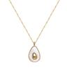 XL165 Ballena Lluvia Joyería Estilo INS Estilo Francés Concha Avoque Fruta Collar Cadena Clavícula Acero Titanio Chapado Oro 18K