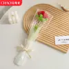 Ramo de Flores de Hilo Tejidas a Crochet, Ramo de Flores Artificiales, Ramo de Rosas para Maestros, Flores Falsas, Flores Artificiales, Ramo de Graduación