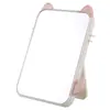 Espejo de Maquillaje Plegable con Forma de Gato Transfronterizo, Espejo de Tocador de Escritorio, Espejo de Maquillaje de Mesa para Dormitorio de Estudiante, Espejo de Princesa, Espejo de Belleza de Alta Definición